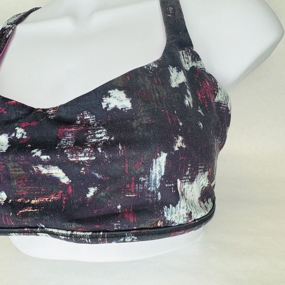 Lululemon Free To Be Wild Sports Bra Kara Blossom Multi Blue Pink Strappy Sz 10 - Picture 2 of 10